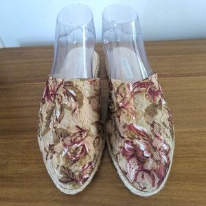 Laura Ashely Floral Slippers Witchy Romantic Cottagecore Country Floral Boho 8